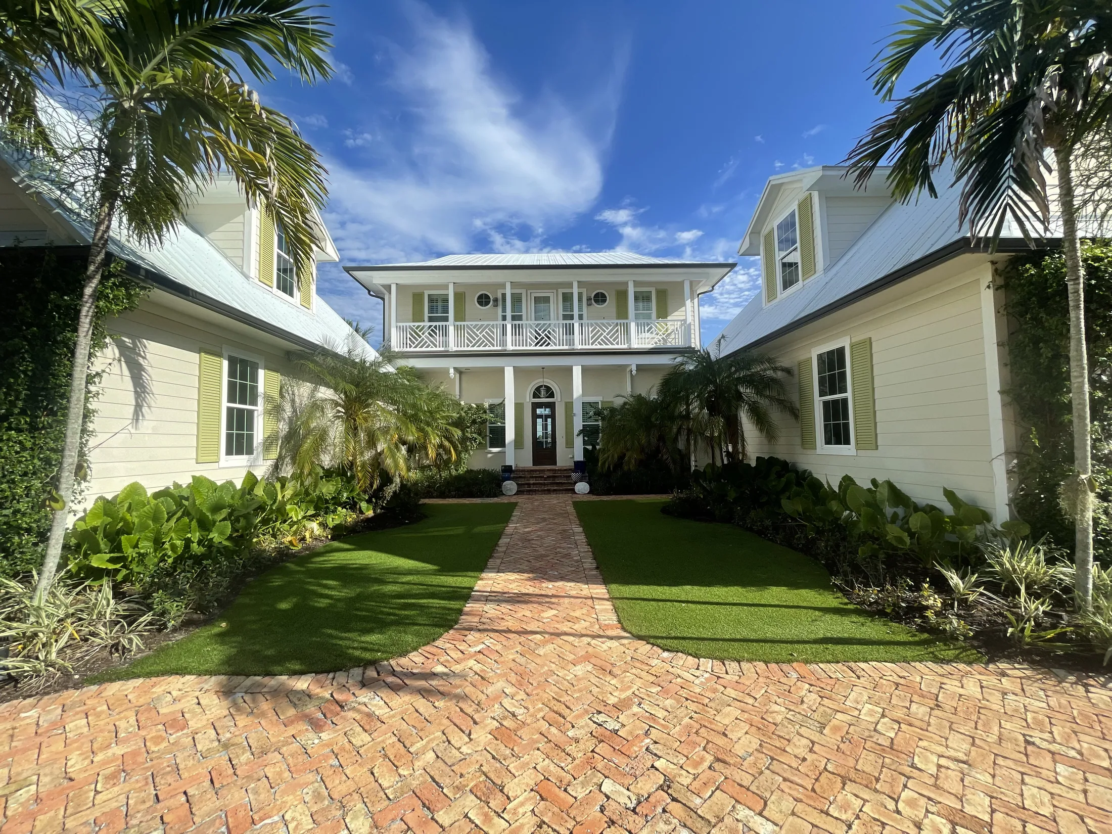 Coastal home with a front walkway